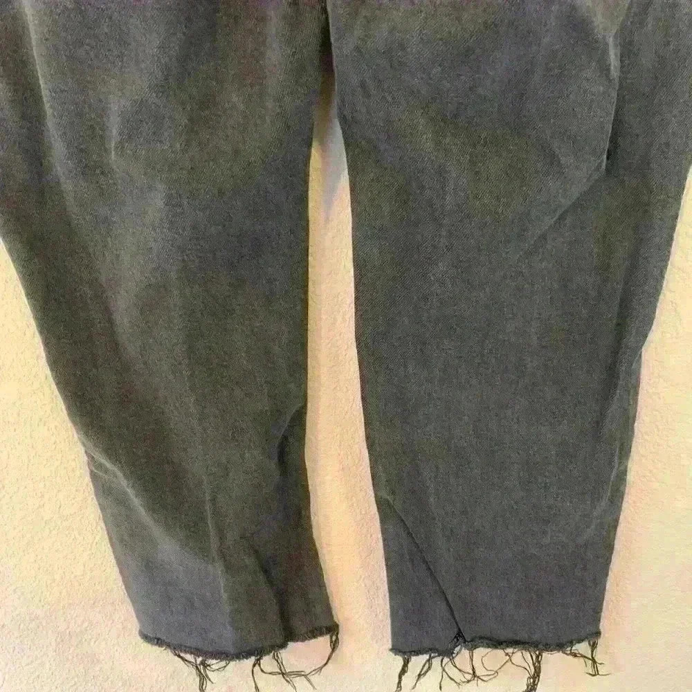 Articles of Society black jean sz 28 frayed straight leg high rise grunge goth - Picture 7 of 8